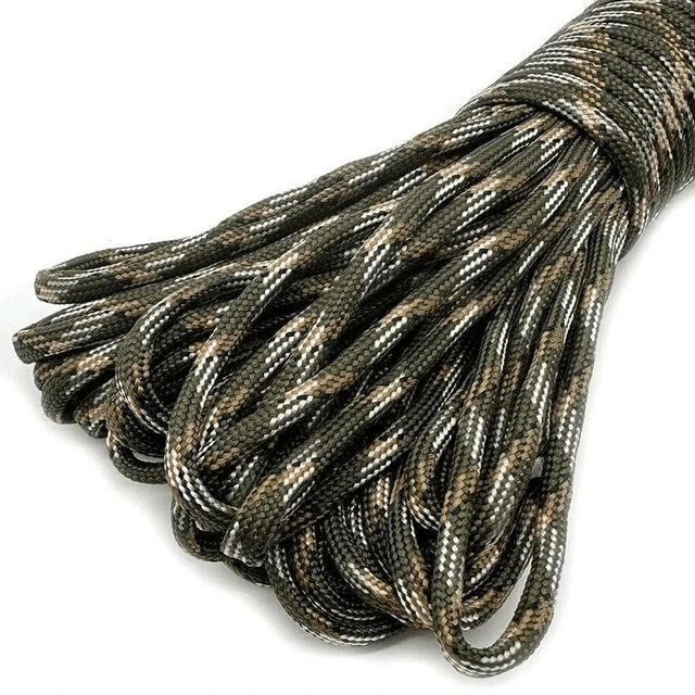 corde tressé de 30m et 4mm d'épaisseur pour le camping et la randonnée, corde de bricolage vert armée