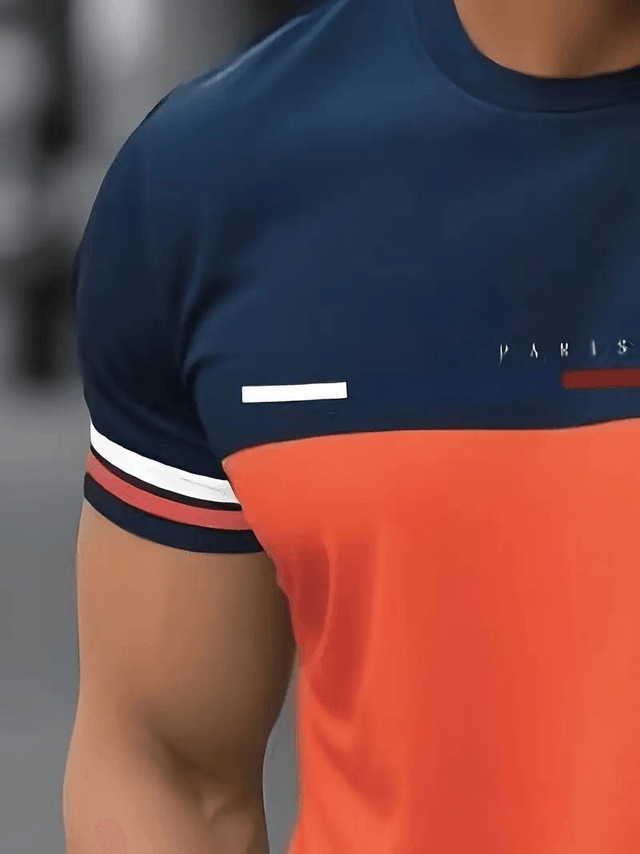 T-shirt pour Homme, Décontracté col rond Inspiré de Paris Manches Courtes taille L 