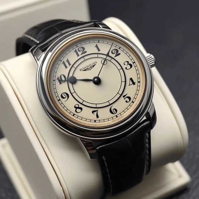 Montre bracelet cuir à quartz rétro ronde pour hommes 