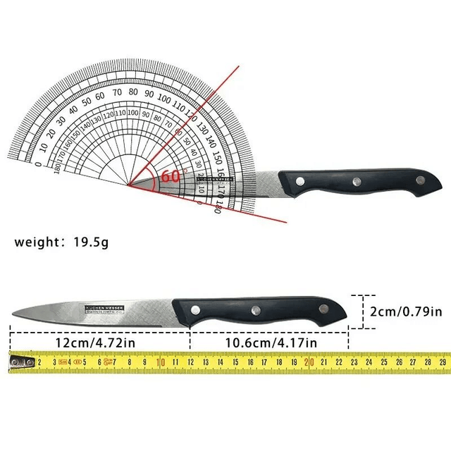 6-pack couteau noir, couteau de cuisine couteau de chef professionnel