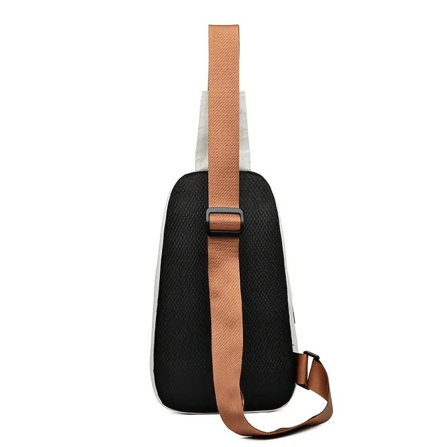 Sac Bandoulière noir Léger en Nylon Unisexe avec Sangle Réglable 