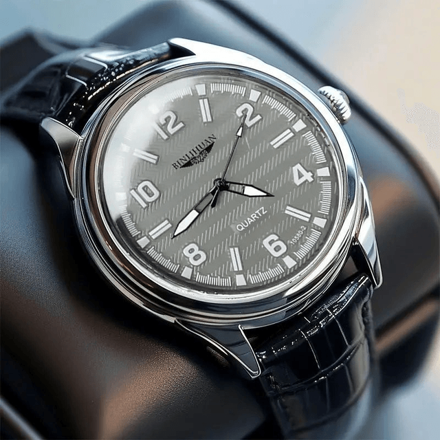 montre pour hommes bracelet cuir étanche 3 bars