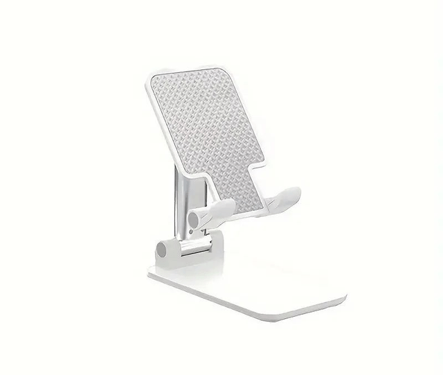 Support universel ajustable compact en ABS blanc, pour téléphone et tablette
