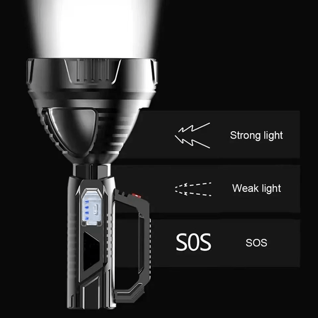 Lampes de poche LED rechargeables à haute  puissance lumineuse Puissance 15W