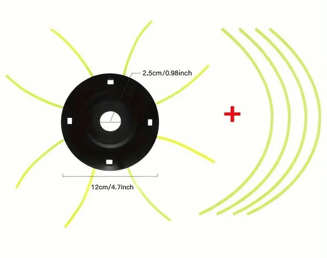 Tête de coupe universelle à 4 lignes avec recharges 