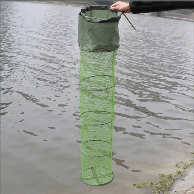 Filets de pêche à mailles en nylon portable, accessoires de pêche, 25x120