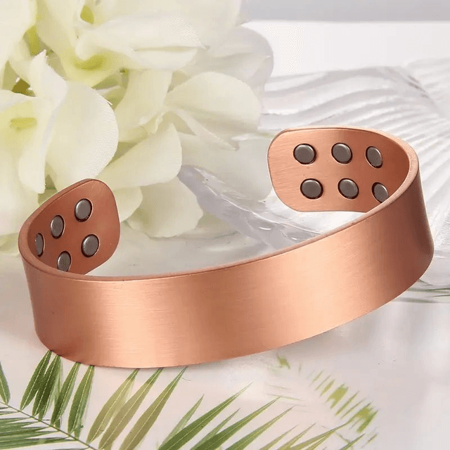 Bracelet magnétique 12 magnets en cuivre vintage, Ajustable pour Homme