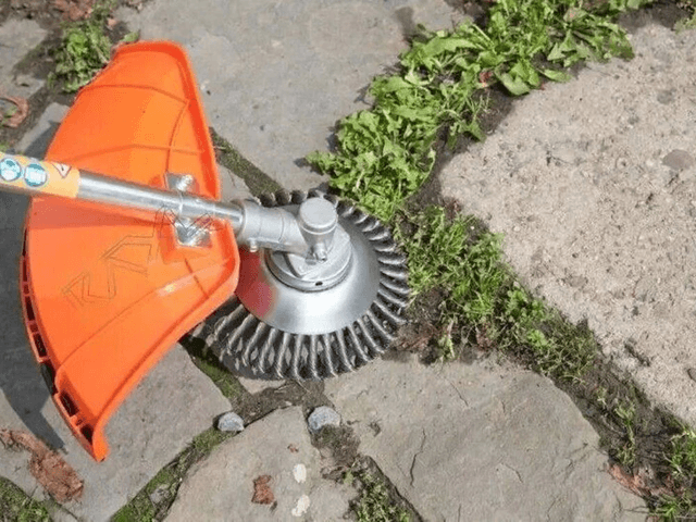 Brosse métallique pour débroussailleuse à essence, tête de 200 mm