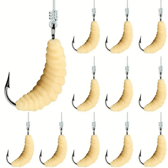  Vers de pain souples appâts d'asticot pour poissons  50 pcs