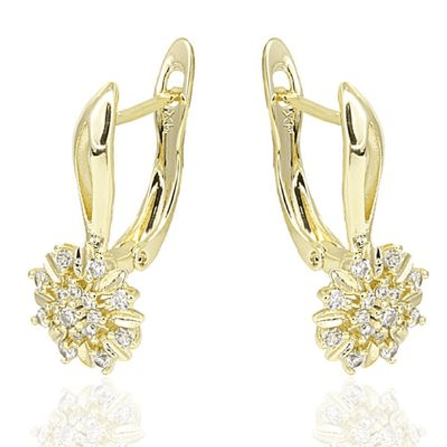Boucles d'oreilles en acier chirurgical plaqué or 18 carats marie perle