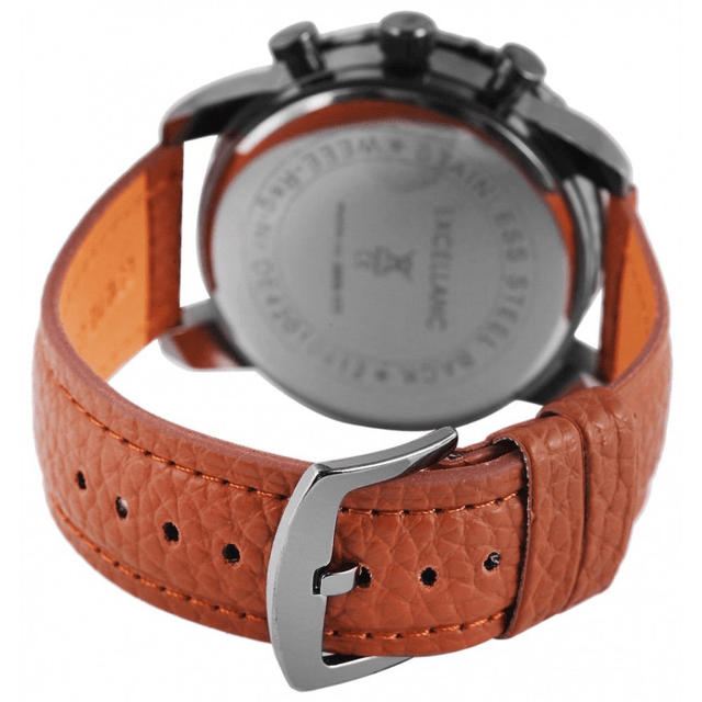 Montre marque Excellanc bracelet cuir marron diamètre 51