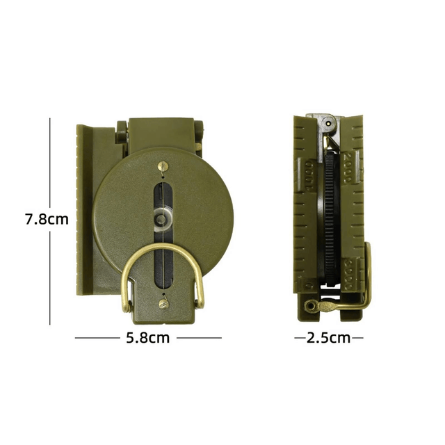 Boussole militaire Portable Multifonctionnelle, phosphorescente, étanche, ABS