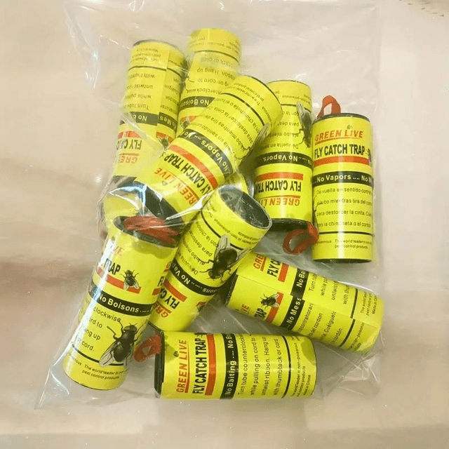 Piège à mouches enroulable Bandes attrape-mouches en plastique