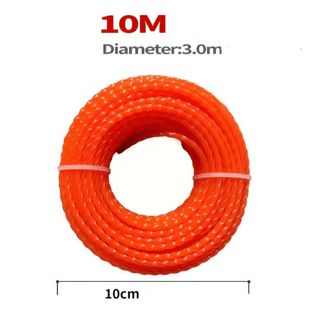 Corde en Nylon de 3.0mm x 10m, Fil en Spirale pour Débroussailleuse tondeuse