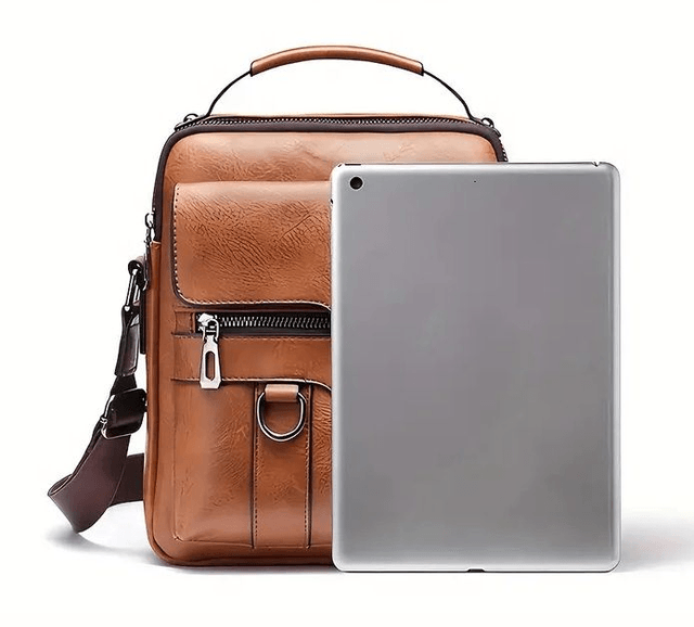 sac À Bandoulière Pour Homme, Vintage En Cuir Décontracté Pour Affaires, Sac Bandoulière