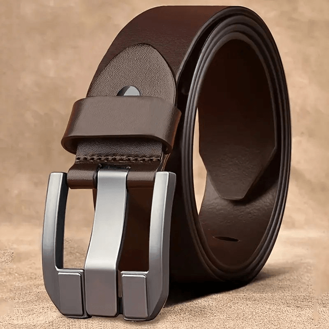 Ceinture Rétro marron Pour Hommes 130 cm Boucle À Épingle