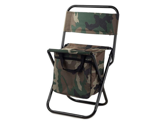 Chaise de pêche pliante avec un sac de camouflage