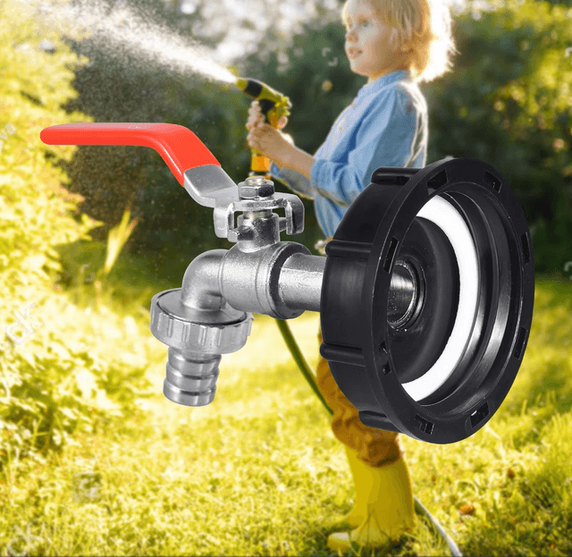Robinet Cuve 1000L Raccord Robinet avec raccord de tuyau Filetage 3/4,