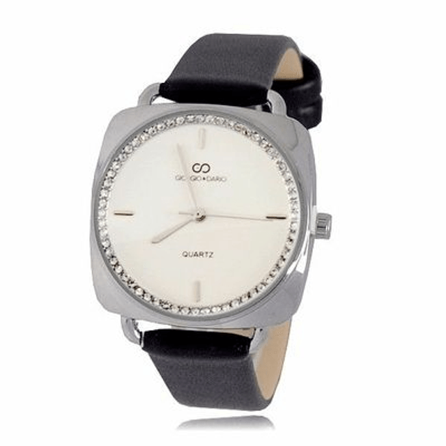 montre femme Giorgio & Dario bracelet cuir noir