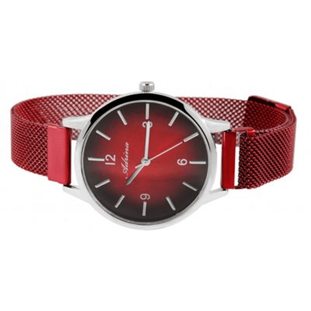 montre femme Adrina avec bracelet maille magnétique