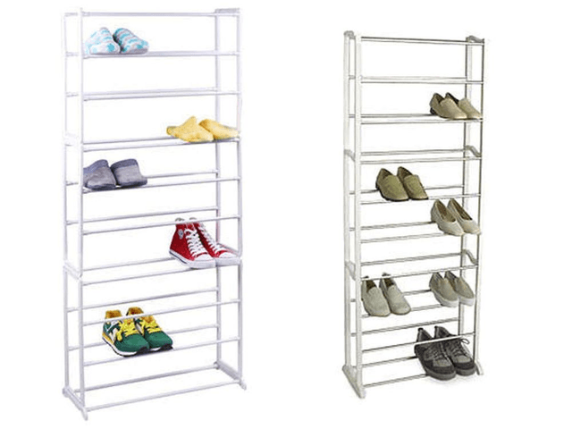 Étagère à chaussures en métal, 30 paires de chaussures