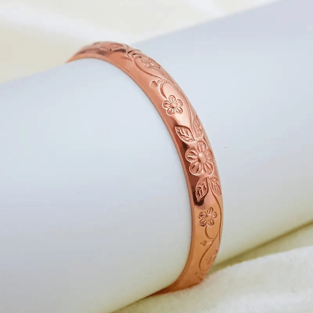 Bracelet en cuivre, bracelet de taille ouverte réglable,  