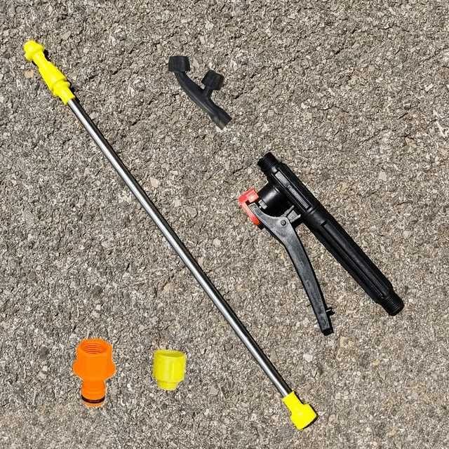 Lance d'arrosage télescopique ajustable de 45-80cm avec bec à double angle et poignée ergonomique,