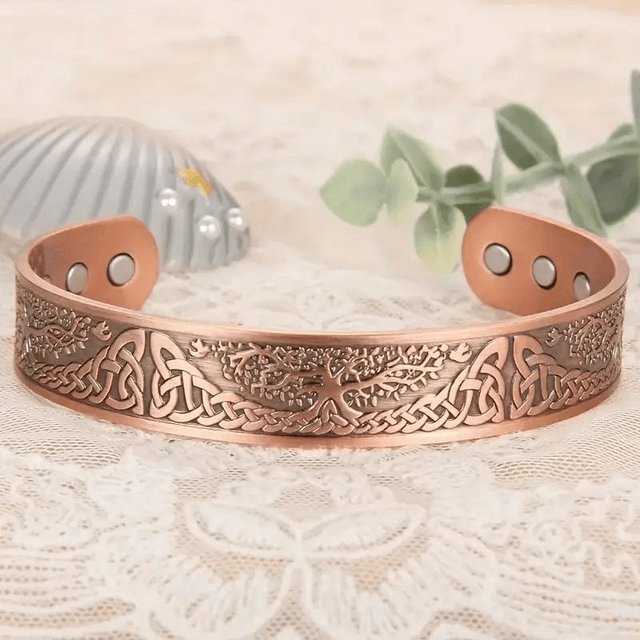 Bracelets Magnétiques en Cuivre avec 6 Magnétophones Ultra Puissants
