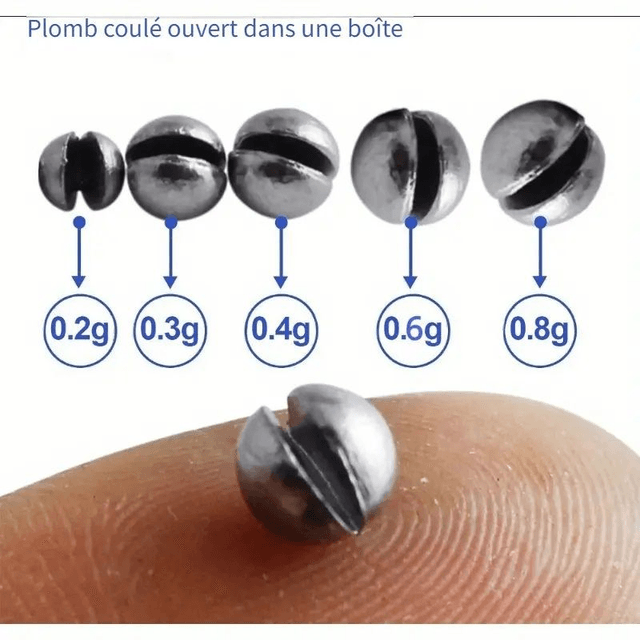 Plombs de Pêche, 5 Tailles 205 PC