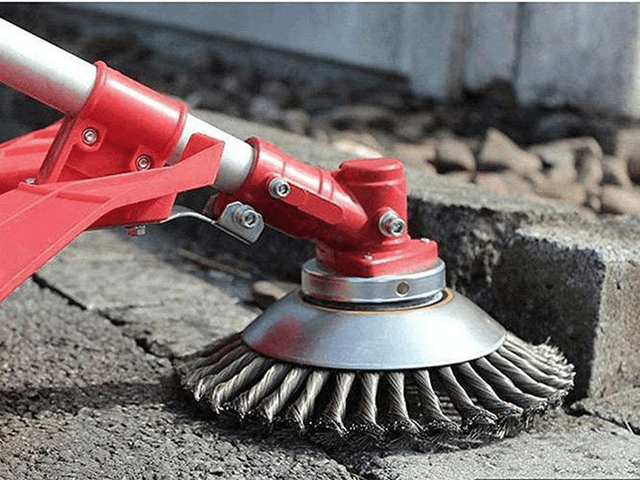 Brosse métallique pour débroussailleuse à essence, tête de 200 mm