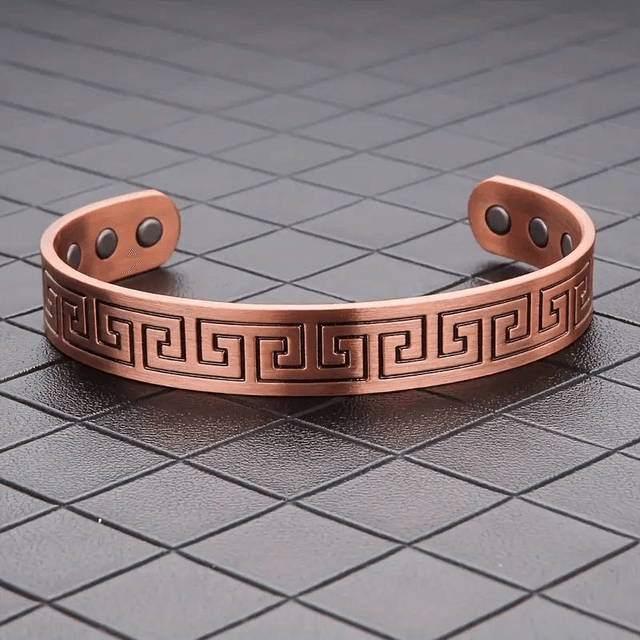 Bracelet magnétique en cuivre ajustable design minimaliste 