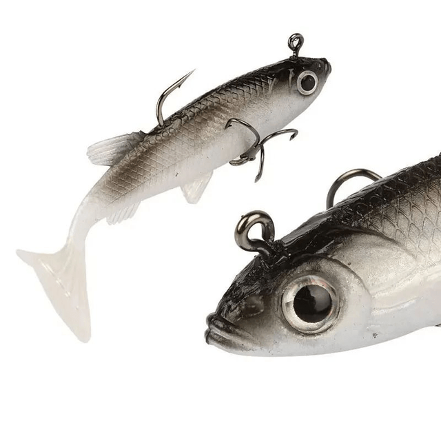 Lot d'appâts artificiels souples pour la pêche 5 pièces