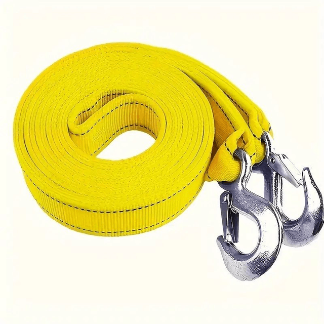 Sangle de remorquage d'urgence avec crochets de verrouillage pivotants 4 m