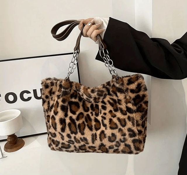 Grand sac fourre-tout léopard pour femme