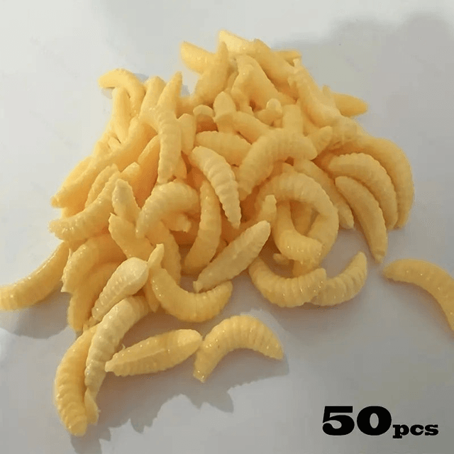  Vers de pain souples appâts d'asticot pour poissons  50 pcs