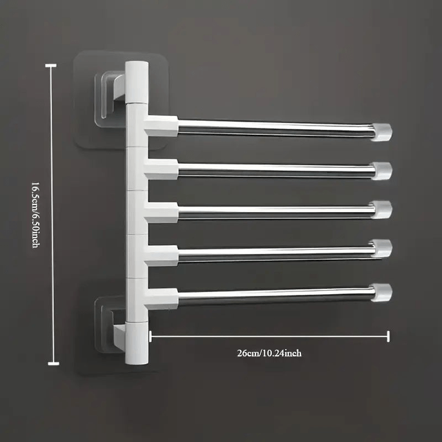 porte serviette de Salle de Bain 5 barres aluminium