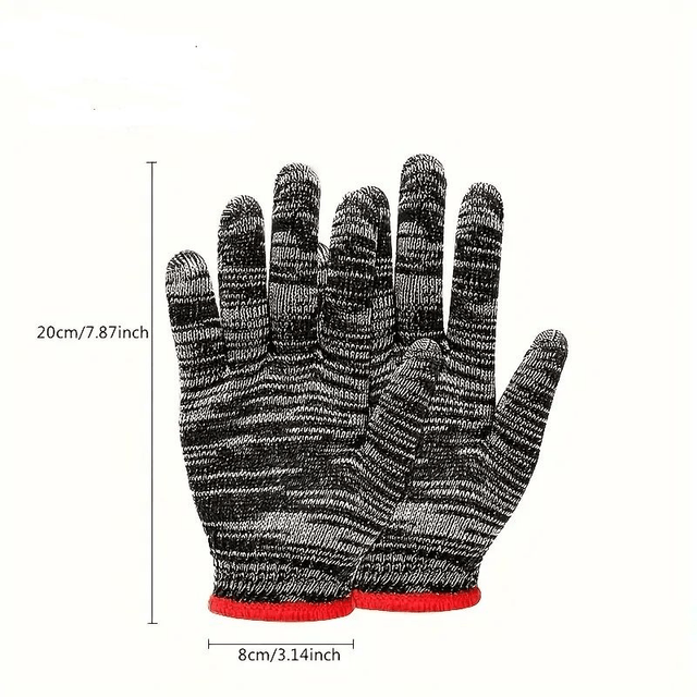 6 paires de Gants de Travail Durables élastiques