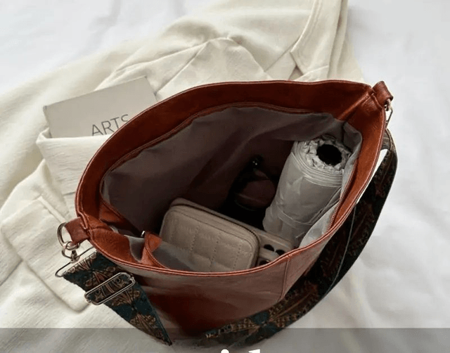 sac à bandoulière vintage femme en cuir Marie Perle