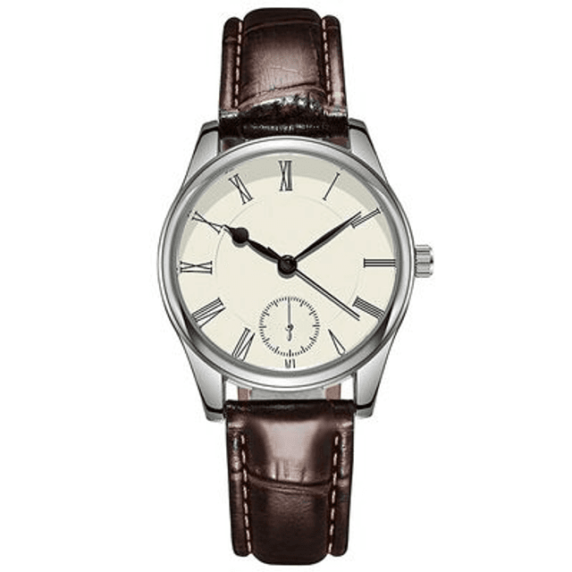 montre à quartz chiffres romains pour femme bracelet cuir crocodile nouvelle collection