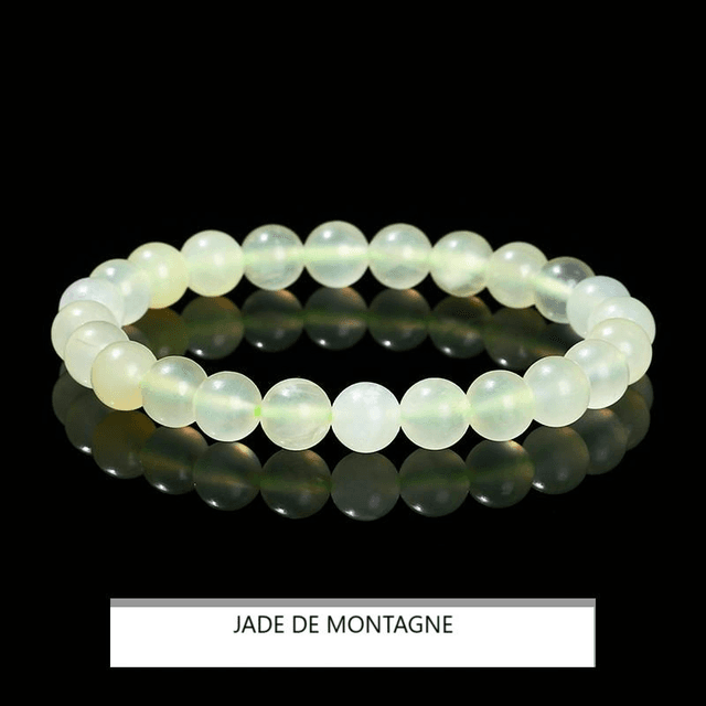 Bracelet en pierre naturelle jade de montagne 10MM 