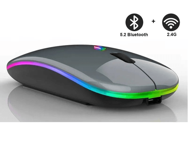 Souris Bluetooth sans fil aste RVB, souris d&#039;ordinateur rétroéclairée par LED, (1)