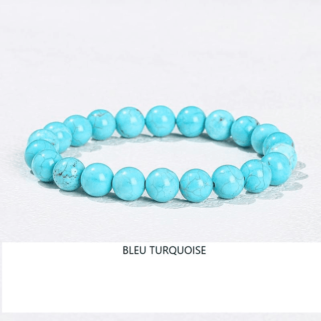 Bracelet en pierre naturelle Bleu Turquoise 10MM 