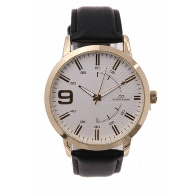montre Giorgio &amp; Dario  tendance homme bracelet cuir noir