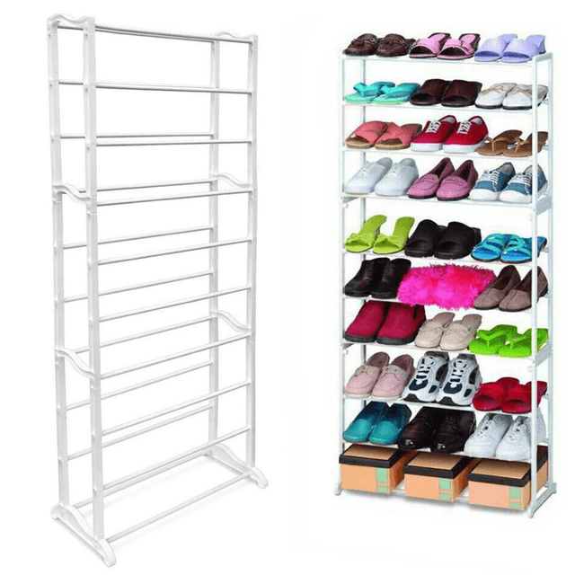 Étagère à chaussures en métal, 30 paires de chaussures