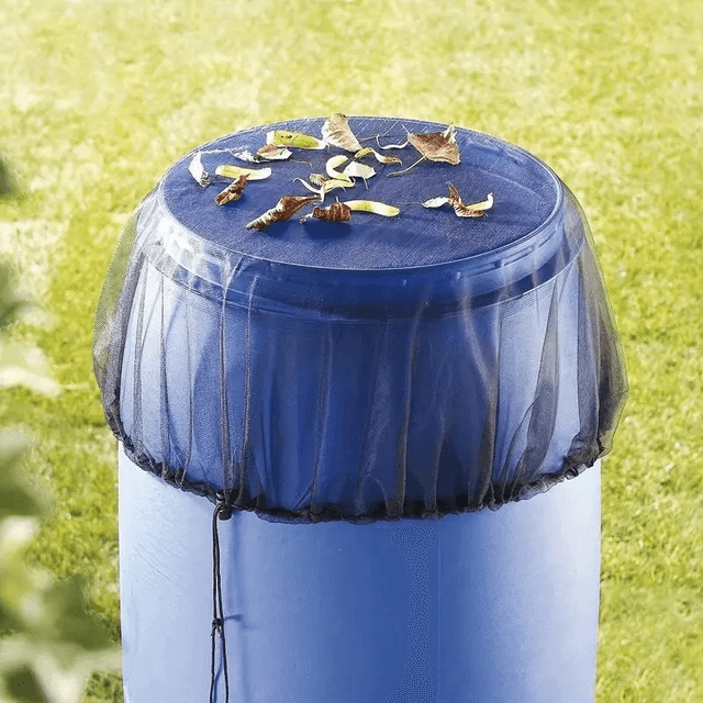 Couvertures de Baril de Pluie en Maille de Polyester Durable avec Cordon de Serrage Protection contre les Feuilles